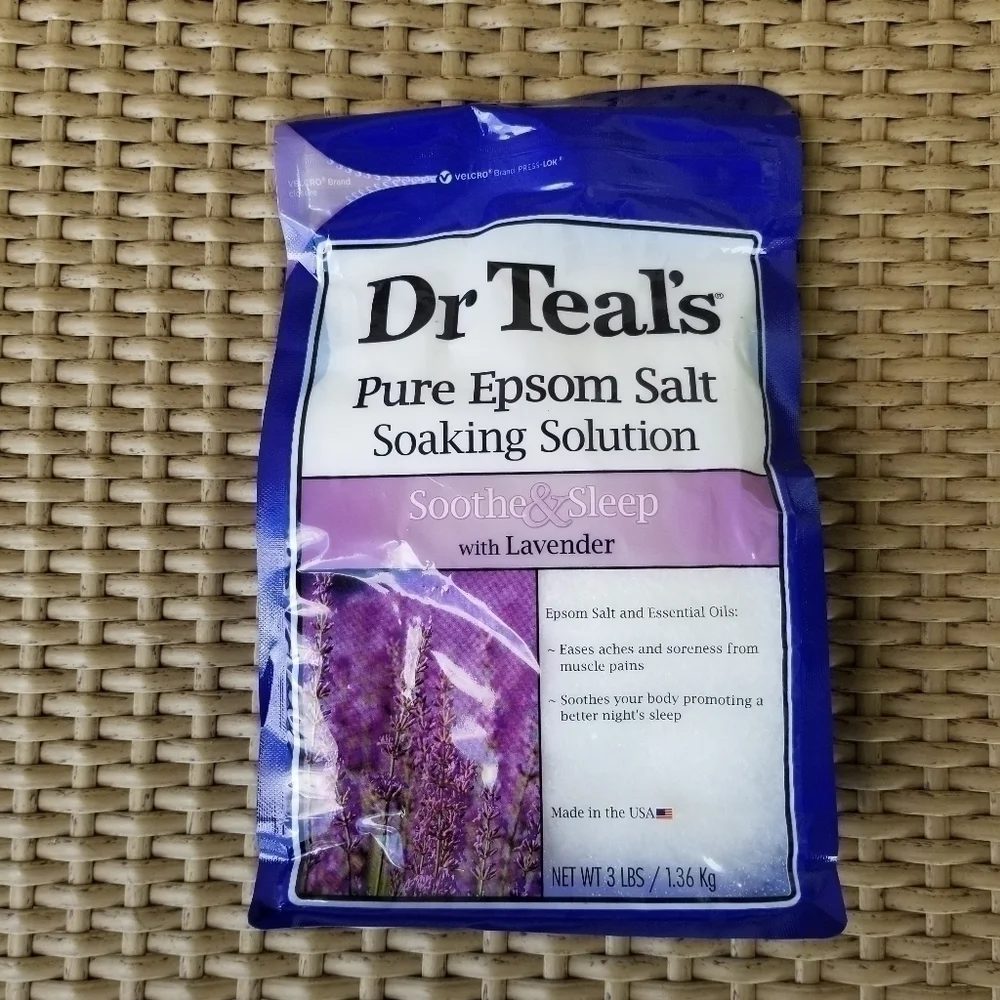 Dr. Teals Epsom Salt Lavender 3LB Bag Purple Bath Soak